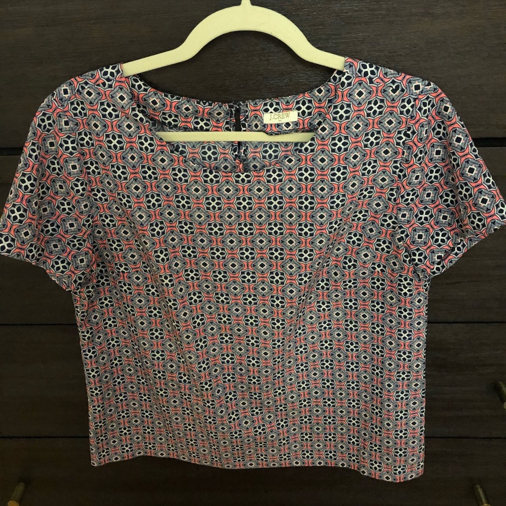 J Crew Short Sleeve Blouse